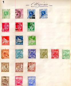 PLANCHE DE TIMBRES D ALGERIE (1)